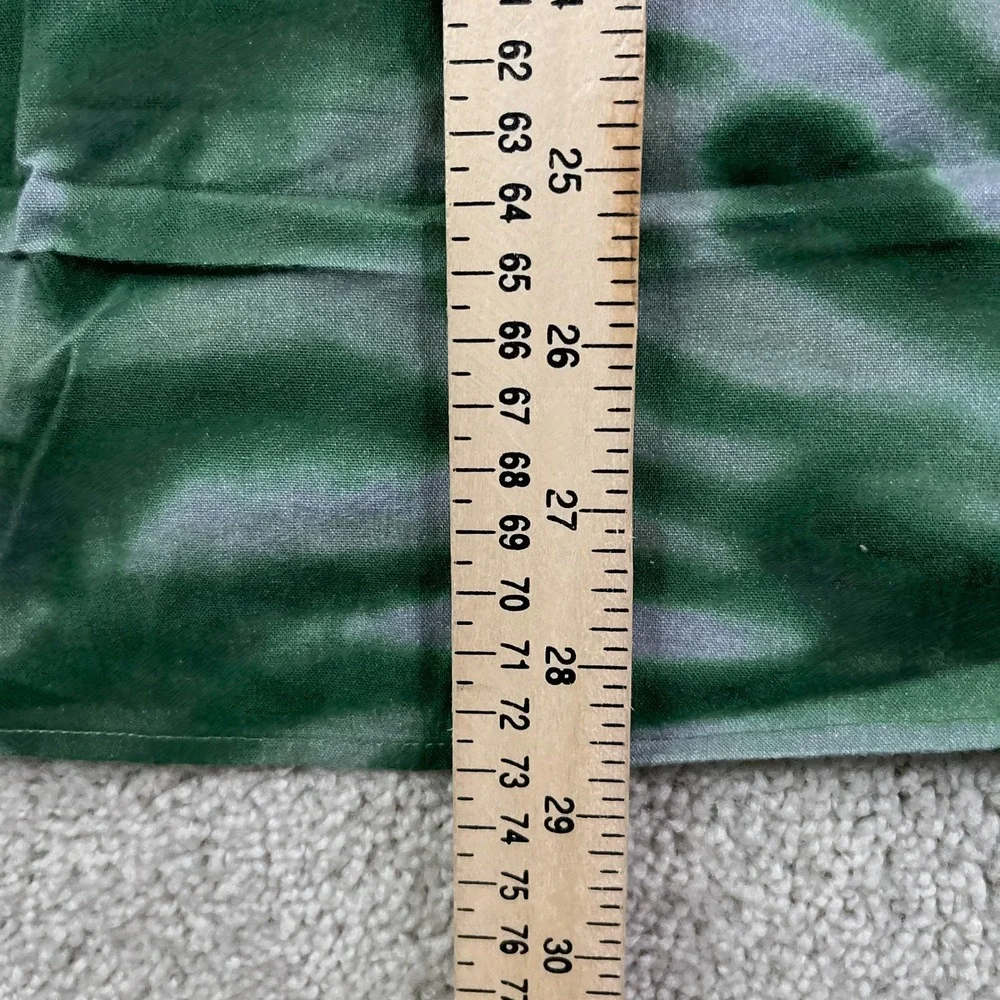 NEW Banana Republic Shirt Mens Medium Green Tie Dye Botanica Camp Loop Collar
